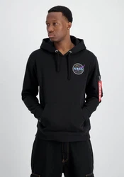 Alpha Industries Space Shuttle Hoodie Dunkelblau/Dunkelgrau/Schwarz