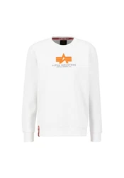 Alpha Industries Sweatshirt Basic Sweater Rubber grau/orange/wei