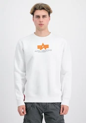 Alpha Industries Sweatshirt Basic Sweater Rubber grau/orange/wei
