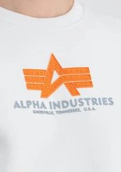 Alpha Industries Sweatshirt Basic Sweater Rubber grau/orange/wei