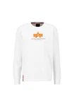Alpha Industries Sweatshirt Basic Sweater Rubber grau/orange/wei