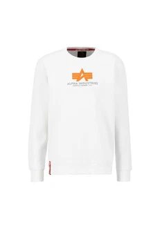 Alpha Industries Sweatshirt Basic Sweater Rubber grau/orange/wei