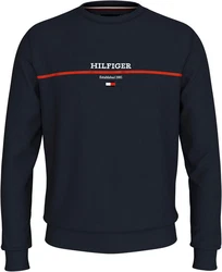 Tommy Hilfiger Sweatshirt Hilfiger Stripe Terry Sweatshirt blau