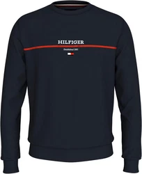 Tommy Hilfiger Sweatshirt Hilfiger Stripe Terry Sweatshirt blau