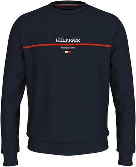 Tommy Hilfiger Sweatshirt Hilfiger Stripe Terry Sweatshirt blau Tommy Hilfiger Sweatshirt Hilfiger Stripe Terry Sweatshirt blau