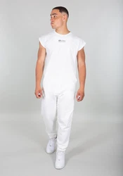 Alpha Industries T-Shirt Organics EMB Sleeveless T Weiß/Creme/Grün