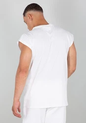 Alpha Industries T-Shirt Organics EMB Sleeveless T Weiß/Creme/Grün