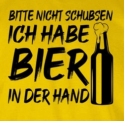 Shirtracer T-Shirt Bitte nicht schubsen ich habe Bier in der Hand Party & Alkohol Herren schwarz