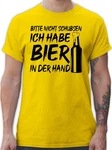 Shirtracer T-Shirt Bitte nicht schubsen ich habe Bier in der Hand Party & Alkohol Herren schwarz