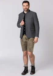 Stockerpoint Trachtensakko Luciano Grau/Dunkelblau/Hellblau/Dunkelgrau