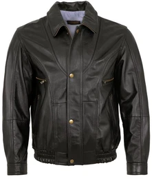 Lederjacke Holdo - Herren Lederjacke Blouson Lammnappa schwarz