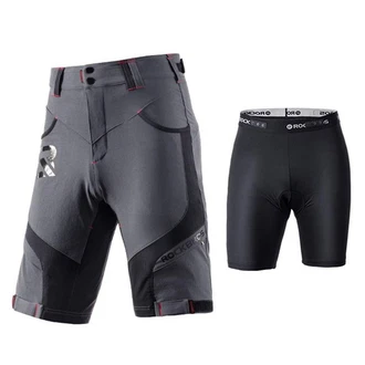 ROCKBROS Radlerhose Herren Fahrradhose mit Sitzpolster 4D Atmungsaktiv Schnelltrocknend Radhose MTB Hose Bike Shorts