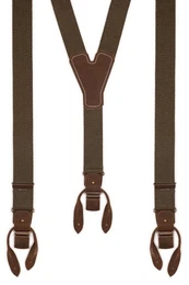 Trachtenlederhose Trachten Hosentrger - BASIC-DUNKEL II - oliv
