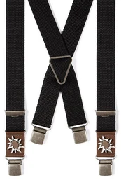 Trachtenlederhose Trachten Hosentrger - ALPIN - schwarz