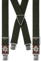 Trachtenlederhose Trachten Hosentrger - ALPIN - oliv