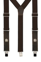 Trachtenlederhose Trachten Hosentrger - EDELWEI - braun