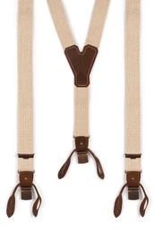 Trachtenlederhose Trachten Hosentrger - BASIC-DUNKEL II - natur
