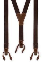 Trachtenlederhose Trachten Hosentrger - BASIC-DUNKEL - braun