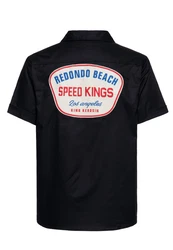 KingKerosin Kurzarmhemd Speed Kings Dunkelblau/Schwarz/Blau