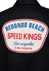 KingKerosin Kurzarmhemd Speed Kings Dunkelblau/Schwarz/Blau