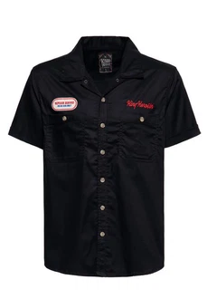 KingKerosin Kurzarmhemd Speed Kings Dunkelblau/Schwarz/Blau KingKerosin Kurzarmhemd Speed Kings Dunkelblau/Schwarz/Blau
