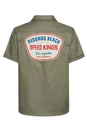 KingKerosin Kurzarmhemd Speed Kings Dunkelgrün/Khaki/Grün