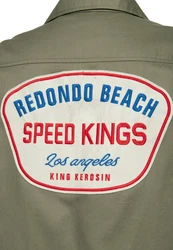 KingKerosin Kurzarmhemd Speed Kings Dunkelgrün/Khaki/Grün