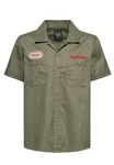 KingKerosin Kurzarmhemd Speed Kings Dunkelgrün/Khaki/Grün