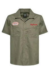 KingKerosin Kurzarmhemd Speed Kings Dunkelgrün/Khaki/Grün