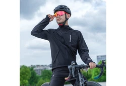 ROCKBROS Fahrradjacke Herren Elastisch Atmungsaktiv Laufjacke Softshelljacke Schwarz/Grau/Weiß/Dunkelgrau/Lila