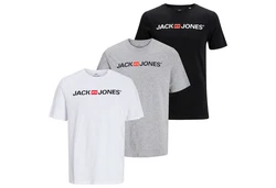 Jack & Jones T-Shirt 3er Pack Schwarz/Silber/Mischfarben