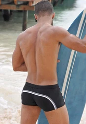 Chiemsee Boxer-Badehose Schwarz/Grau