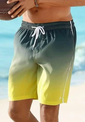 Buffalo Badeshorts mit Farbverlauf grau/gelb