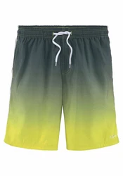 Buffalo Badeshorts mit Farbverlauf grau/gelb