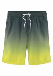 Buffalo Badeshorts mit Farbverlauf grau/gelb