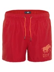 Polo Sylt Badeshorts mit Label-Print Rot