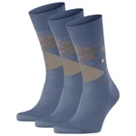 Burlington Kurzsocken Herren Socken 3er Pack - Manchester Hellblau/Blau/Dunkelblau/Grau