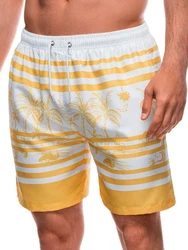Edoti Badehose Kurze Badeshorts für Männer Orange/Gelb