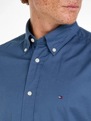Tommy Hilfiger Langarmhemd FLEX POPLIN RF SHIRT rauchblau