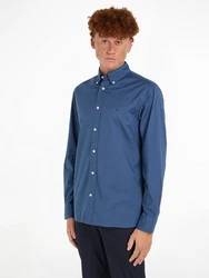 Tommy Hilfiger Langarmhemd FLEX POPLIN RF SHIRT rauchblau