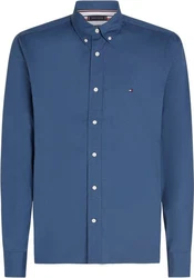 Tommy Hilfiger Langarmhemd FLEX POPLIN RF SHIRT rauchblau