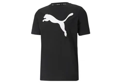 PUMA T-Shirt Active Big Logo T-Shirt Herren Schwarz/Dunkelgrau/Grau
