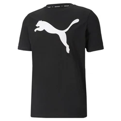 PUMA T-Shirt Active Big Logo T-Shirt Herren Schwarz/Dunkelgrau/Grau