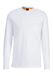BOSS ORANGE Langarmshirt Teebasiclong Weiß/Creme