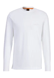 BOSS ORANGE Langarmshirt Teebasiclong Weiß/Creme