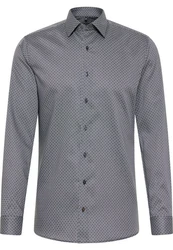 Eterna Langarmhemd SLIM FIT Dunkelgrau/Grau/Dunkelblau/Hellgrau