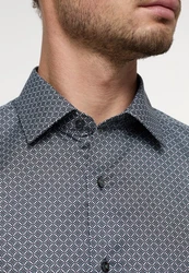 Eterna Langarmhemd SLIM FIT Dunkelgrau/Grau/Dunkelblau/Hellgrau