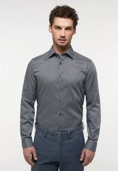 Eterna Langarmhemd SLIM FIT Dunkelgrau/Grau/Dunkelblau/Hellgrau