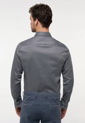 Eterna Langarmhemd SLIM FIT Dunkelgrau/Grau/Dunkelblau/Hellgrau