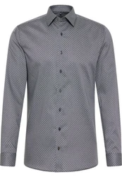 Eterna Langarmhemd SLIM FIT Dunkelgrau/Grau/Dunkelblau/Hellgrau